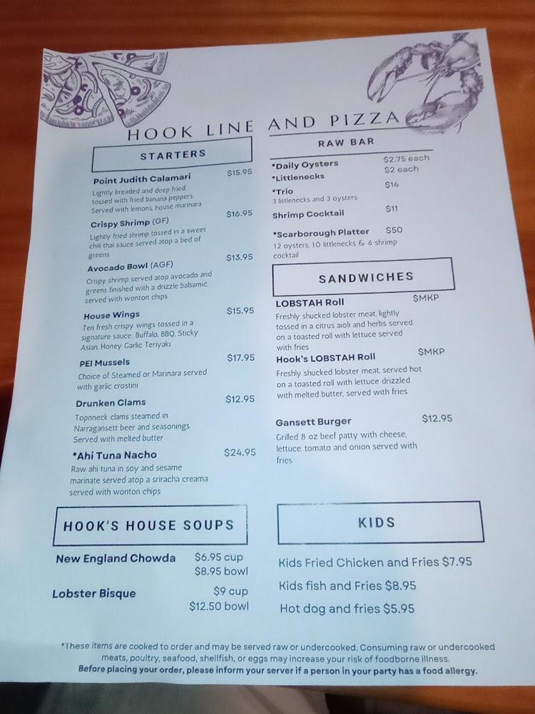 Hook Line & Pizza Menu image 3